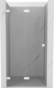 Mexen Lunar-F vouwdeur links 60 cm, transparant, wit - 836-060-000-20-00-L