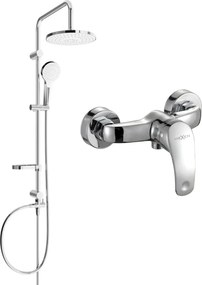 Mexen Fabia Erik opbouw douche set met regendouche en douchekraan, chroom - 746540205-00