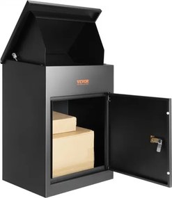 VEVOR pakketbrievenbus 44x35x58,3cm pakketbrievenbus stalen palletbox 15-20 kg brievenbus brievenbus XXL brievenbus met wachtwoordvergrendeling binnenscharnier antidiefstalopening voor pakketten brieven etc.