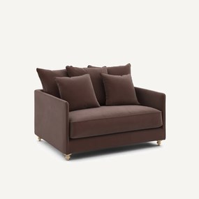 2-zits slaapbank van linnen fluweel, LAZARE