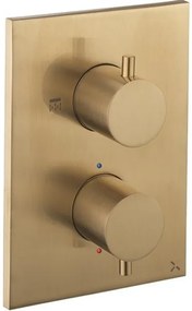 Crosswater MPRO Crossbox Douchekraan - inbouw - thermostatisch - 1 functie - incl. inbouwdeel - messing geborsteld SW377991/SW408404