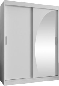 Kledingkast Hartford 503, Wit, 200x150x62cm, 125 kg, Kledingkast deuren: Schuivend