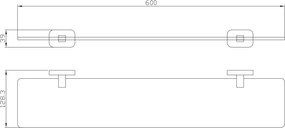 Eastbrook Asti messing glazen planchet chroom