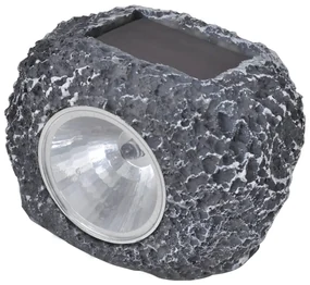 vidaXL Buitenverlichting zonne-energie LED tuinlamp steenvormig 12 stuks