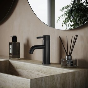 Saniclear Plus Curved wastafelkraan verouderd ijzer - gunmetal