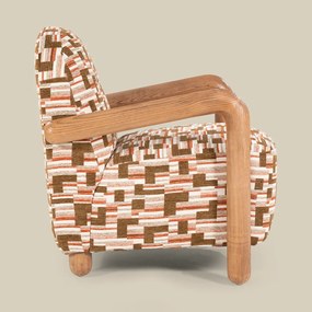 Fauteuil Met Hout Print