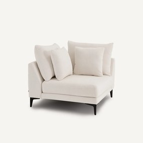 Hoekbank in polyester canvas, MODERNISTE, ontwerp van Emmanuel Gallina