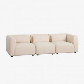 3-delige Modulaire Bank Fogler Teddystof Crème Beige - Sklum
