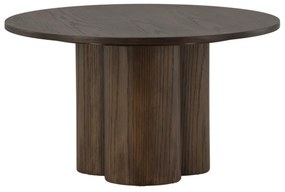 Salontafel Met Cilindervormige Poten Mocca - 80 X 80cm.
