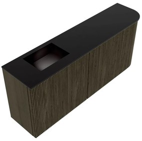 Mondiaz Joya 100cm toiletmeubel ronding rechts shadow met wastafel faye links 1 kraangat urban