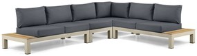 Loungeset 6 personen Aluminium/Teak Taupe Lifestyle Garden Furniture Vittoria