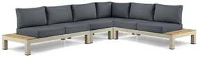 Loungeset 6 personen Aluminium/Teak Taupe Lifestyle Garden Furniture Vittoria