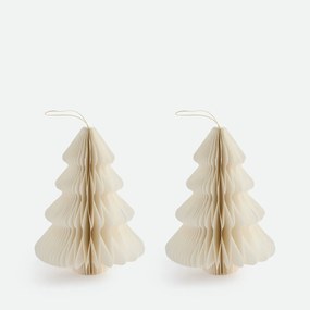 Set van 2 opvouwbare kerstbomen, hoogte 20 cm, CASPAR