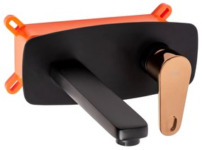Inbouw wastafelkraan Rea MILD BLACK/ROSE GOLD + BOX