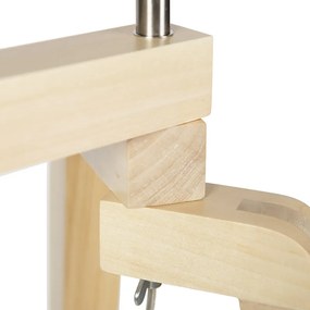 Vloerlamp tripod hout met kap 50 cm groen - Puros