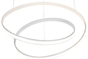 Moderne hanglamp wit 74 cm incl. LED dimbaar - Rowan