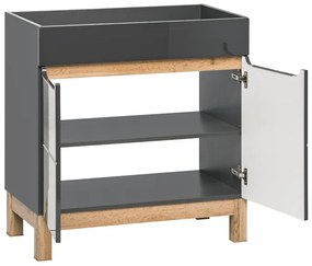 Comad Bali Grey 821 FSC onderkast 80cm eiken/antraciet