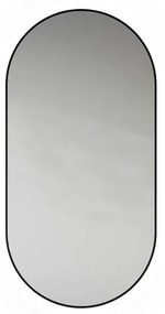 Looox Mirror collection spiegel - ovaal 45x90cm - ind.CCT verl. matt black SPBLOVCCT4590