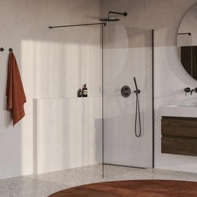 Brauer Oblivion inloopdouche helder glas 110cm gunmetal geborsteld PVD