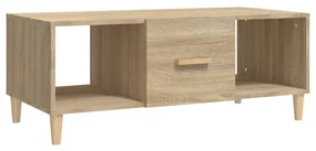 vidaXL Salontafel 102x50x40 cm bewerkt hout sonoma eikenkleurig