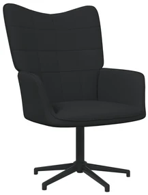 vidaXL Relaxstoel stof zwart