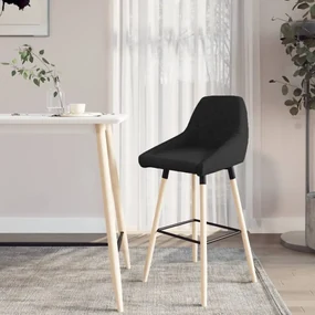 vidaXL Barkruk stof zwart