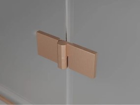 Mexen Mist-F Duo vouwdeur douchecabine 80 x 80 cm, transparant, geborsteld koper - 8A6-080L-080P-65-00