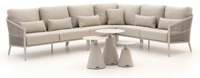 Hoek loungeset Bellagio | 6 personen | Loungeset Beige | Hoekbank Aluminium | 313x237.5cm | Kees Smit Tuinmeubelen