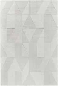 Wollen vloerkleed Ursule met hoog-laag effect