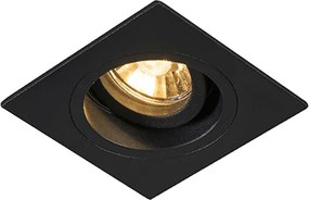 Moderne inbouwspot zwart 9,3 cm draai- en kantelbaar - Chuck