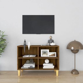 vidaXL Tv-meubel met houten poten 69,5x30x50 cm bruineikenkleurig