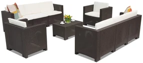 Technorattan meubelen Colorado Coffee 8 bruin Bica