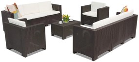Technorattan meubelen Colorado Coffee 8 bruin Bica