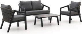Stoel-bank loungeset Forza  | 4 personen | Loungeset Grijs | Aluminium | Kees Smit Tuinmeubelen