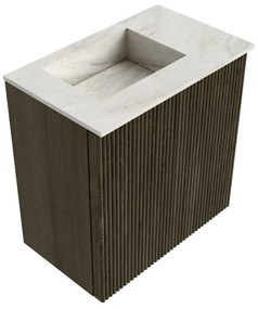 Mondiaz Joya DLux 40cm toiletmeubel shadow met wastafel faye links 1 kraangat ostra