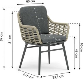 Tuinstoel Rope Grijs-antraciet Coco Antoni