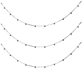 Lichtsnoer zwart koppelbaar met stekker 14m 30-lichts IP54 - Lubber