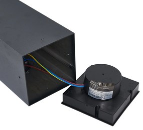 Moderne staande buitenlamp zwart 80cm met stopcontact IP44 - Charlois