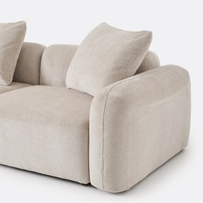 3-zits links modulaire hoekbank in jacquard chenille, AMAD