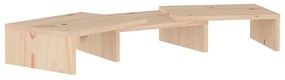 vidaXL Monitorstandaard 60x24x10,5 cm massief grenenhout