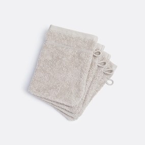 Set van 4 washandjes in bouclette badstof, Zavara