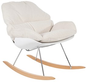 Schommelstoel Kunststof Met Beige Kussen