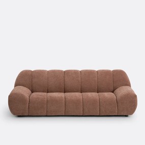 4-zitsbank van chenille fluweel met reliëf, Nuria