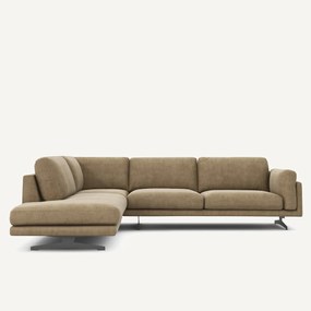 Hoekbank van stonewashed fluweel, CÉSAR