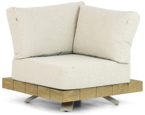 Hoek loungeset 5 personen Teak Taupe  Santika Furniture Santika