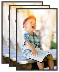 vidaXL Fotolijsten 3 st voor tafel 28x35 cm MDF zwart