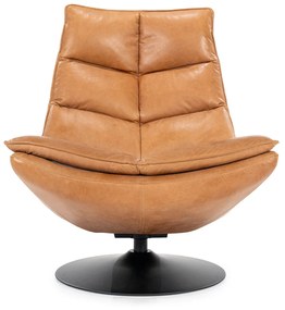 Eleonora Sven Draaifauteuil Cognac Leder