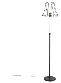Vloerlamp zwart met Granny Frame 35 cm verstelbaar - Parte Klassiek / Antiek Minimalistisch E27 Draadlamp rond Binnenverlichting Lamp
