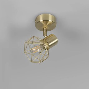 Art deco spot messing draai- en kantelbaar - Mosh