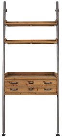 Wandrek Metaal Met Hout - 78x40x180cm.